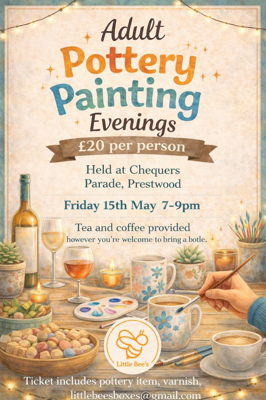 Adult Pottery Painting Evening - 15th May 7-9pm