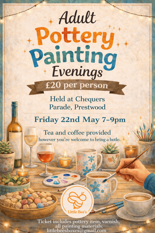 Adult Pottery Painting Evening - 17th July 7-9pm