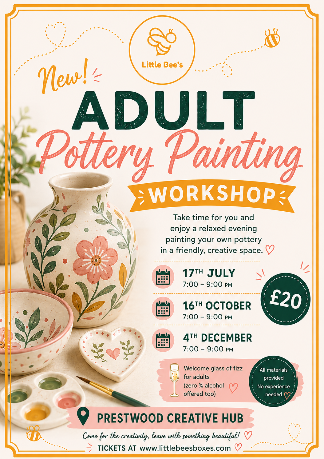 Adult Pottery Painting Evening- 4th December 7-9pm