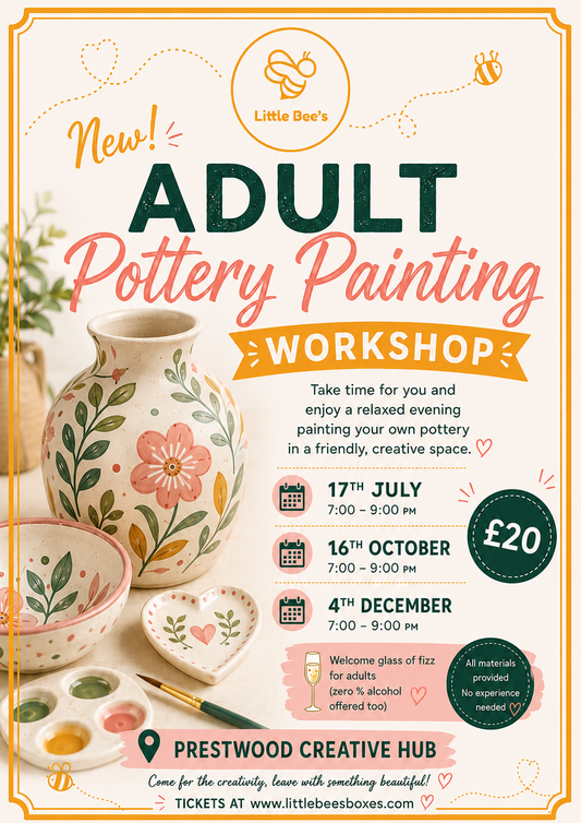 Adult Pottery Painting Evening - 17th July 7-9pm